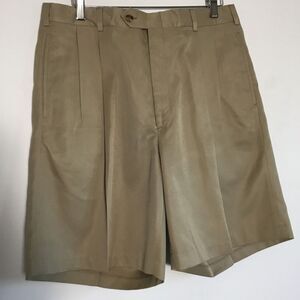 Jack Nicklaus Mens Pleated Microfiber Golf Shorts 34‎ Tan Golf Sporty Resortwear